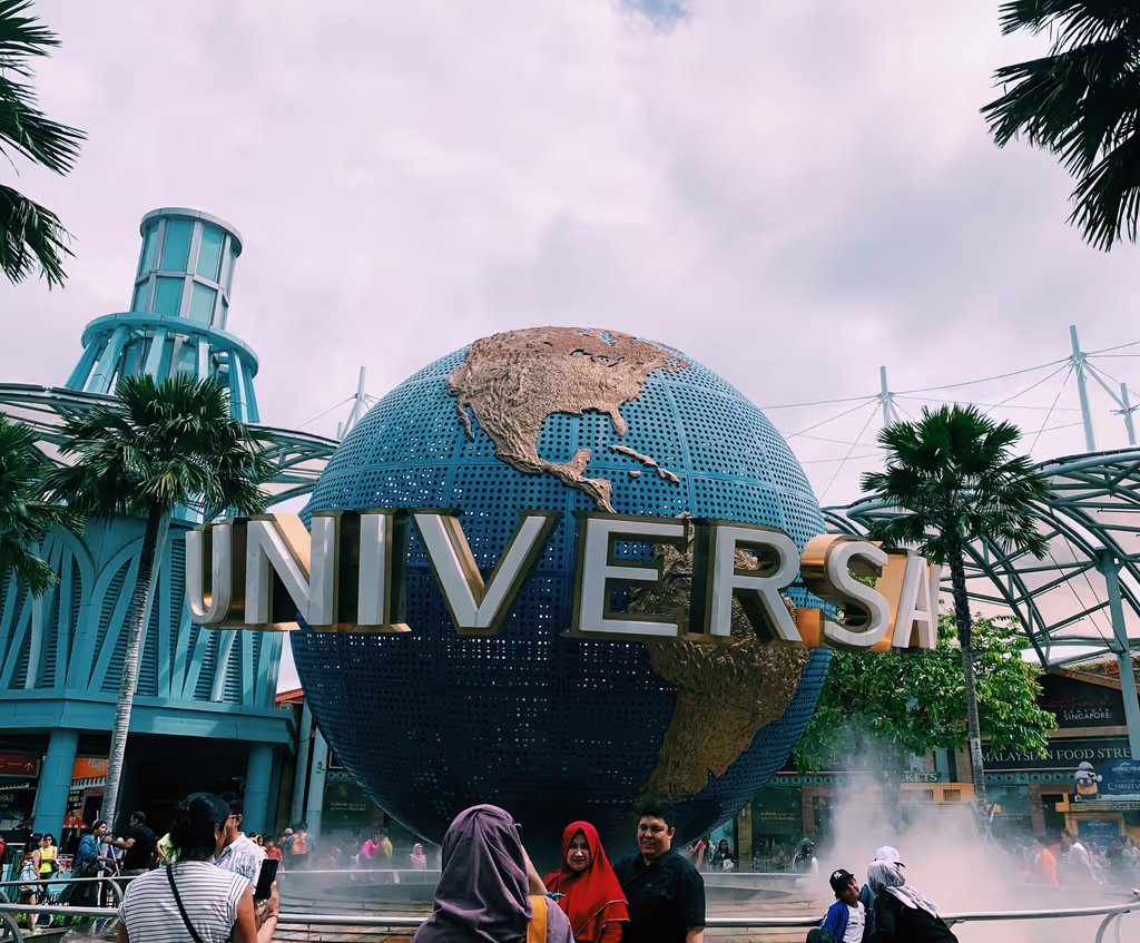 The globe at Universal Studios Singapore