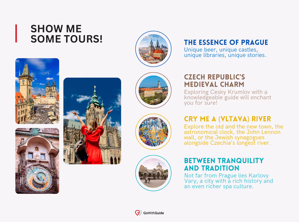 4 Tours You Can Take With GoWithGuide (Prague, Castles, Vltava River included )