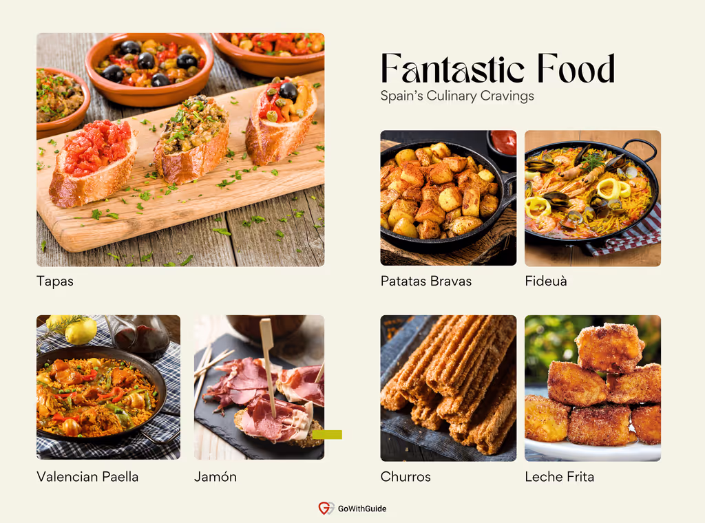 A collection of 7 images of Spain
