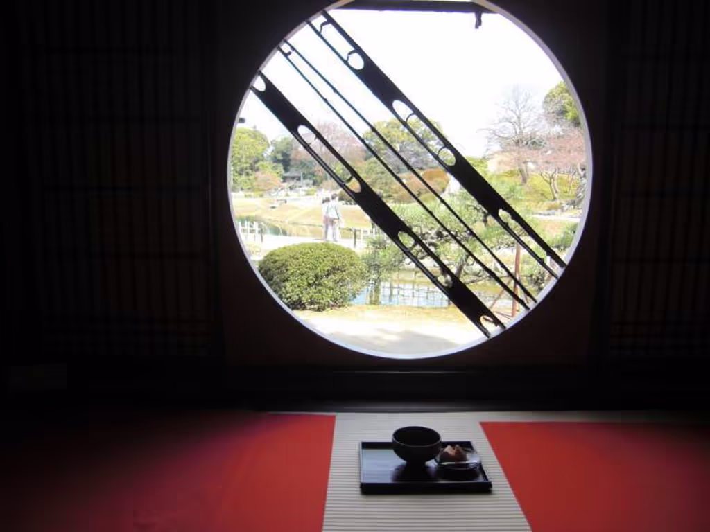 Fukuoka Private Tour - Japanese green tea with sweet situated in the teahouse