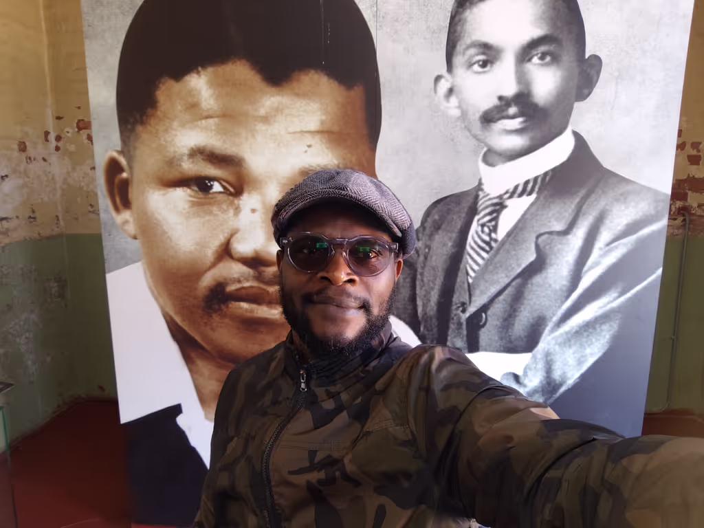 Gauteng Private Tour - Joaquim at Mandela&Gandhi Exhibit 