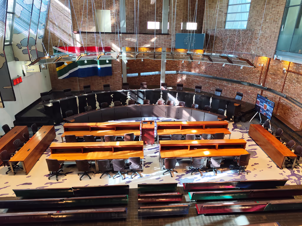 Gauteng Private Tour - The courtroom of the Constitutional Court of South Africa