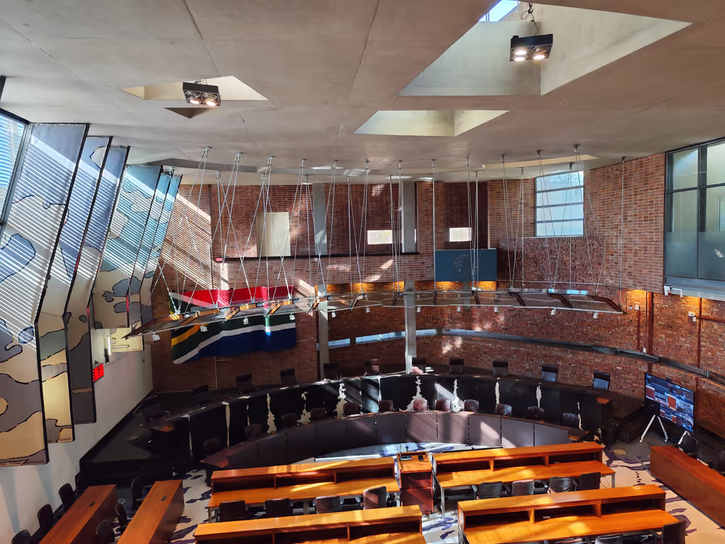 Gauteng Private Tour - The courtroom of the Constitutional Court of South Africa