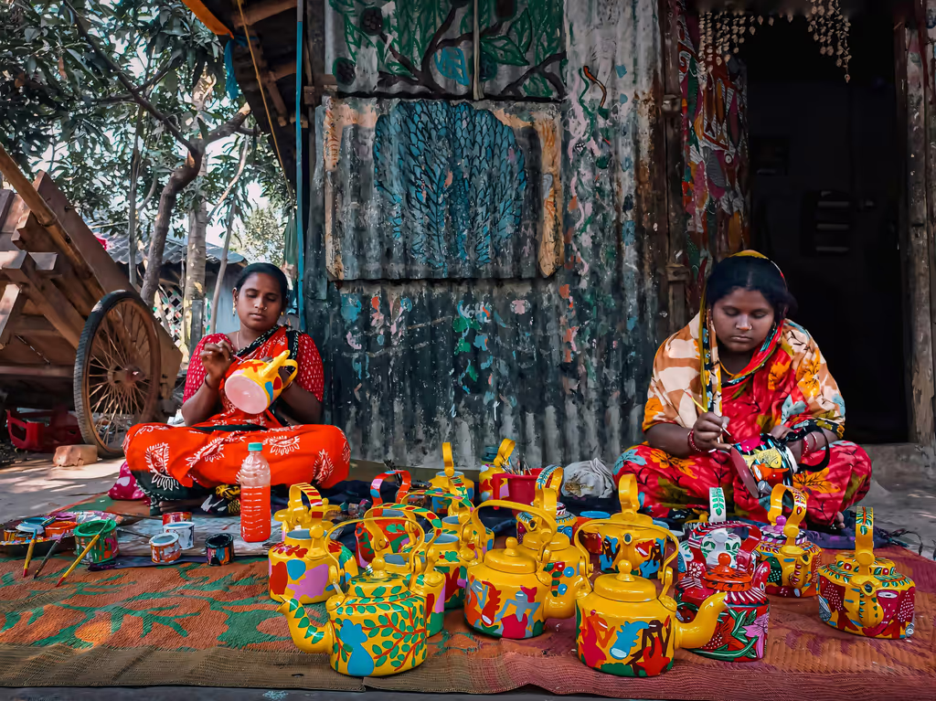 Dhaka Private Tour - handcraft by village people 