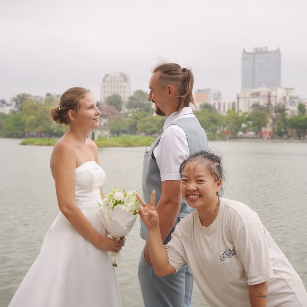 Hanoi Private Tour - It was so honor to be the wedding photographer for this Polish couple