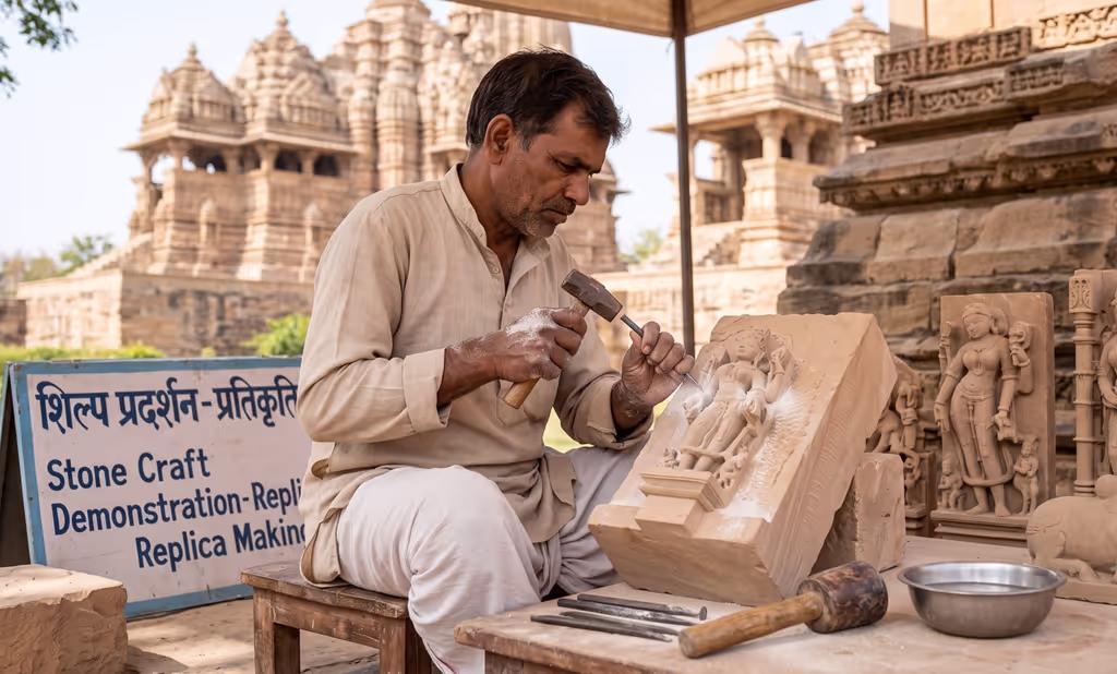 Madhya Pradesh Private Tour - Demonstrations of Stone art 