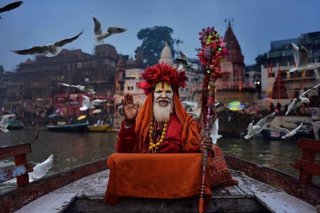 Madhya Pradesh Private Tour - Monks at Varanasi