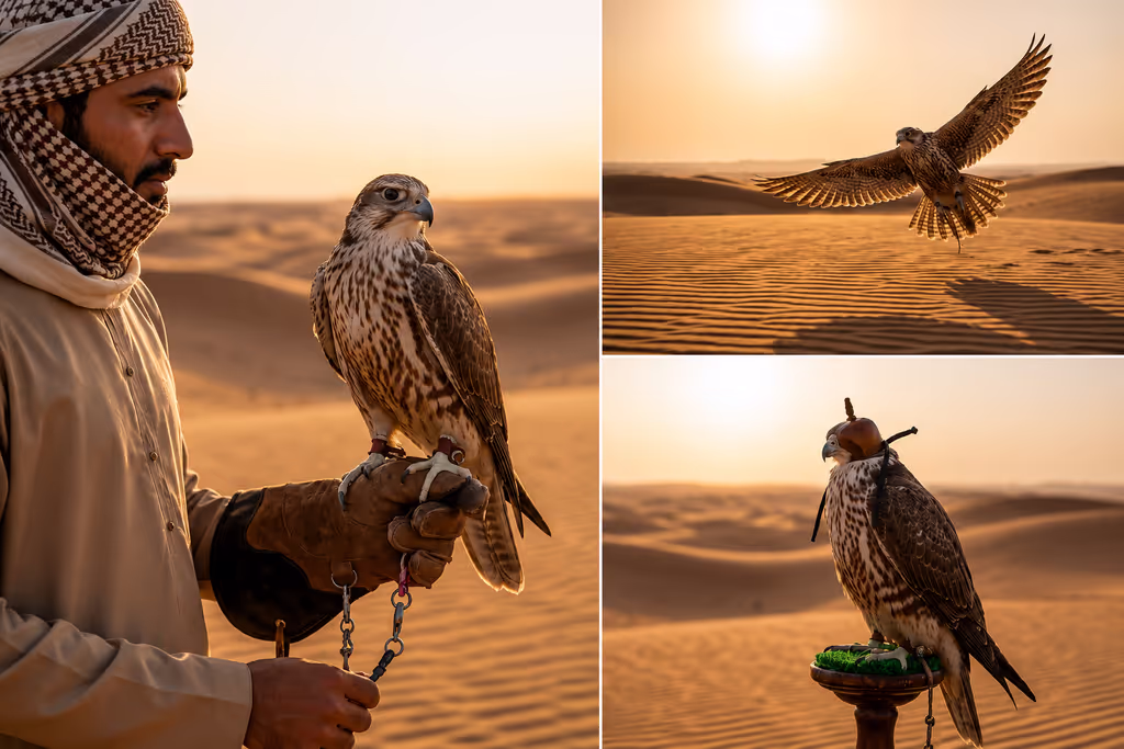 Doha Private Tour - Falcon Photo Experience during a private Doha desert safari.