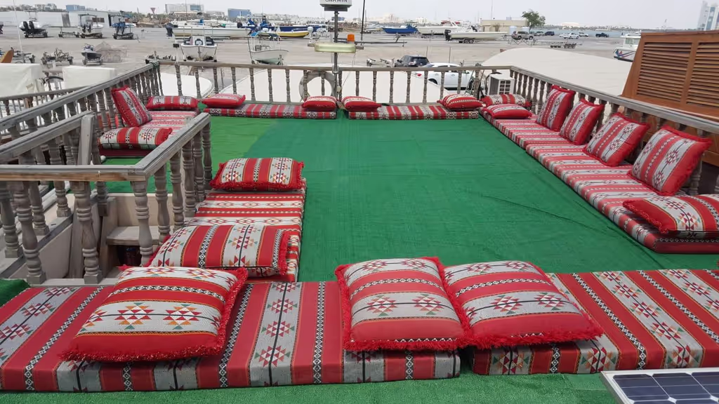 Doha Private Tour - Experience traditional Qatari hospitality with comfortable majlis-style seating and local décor.