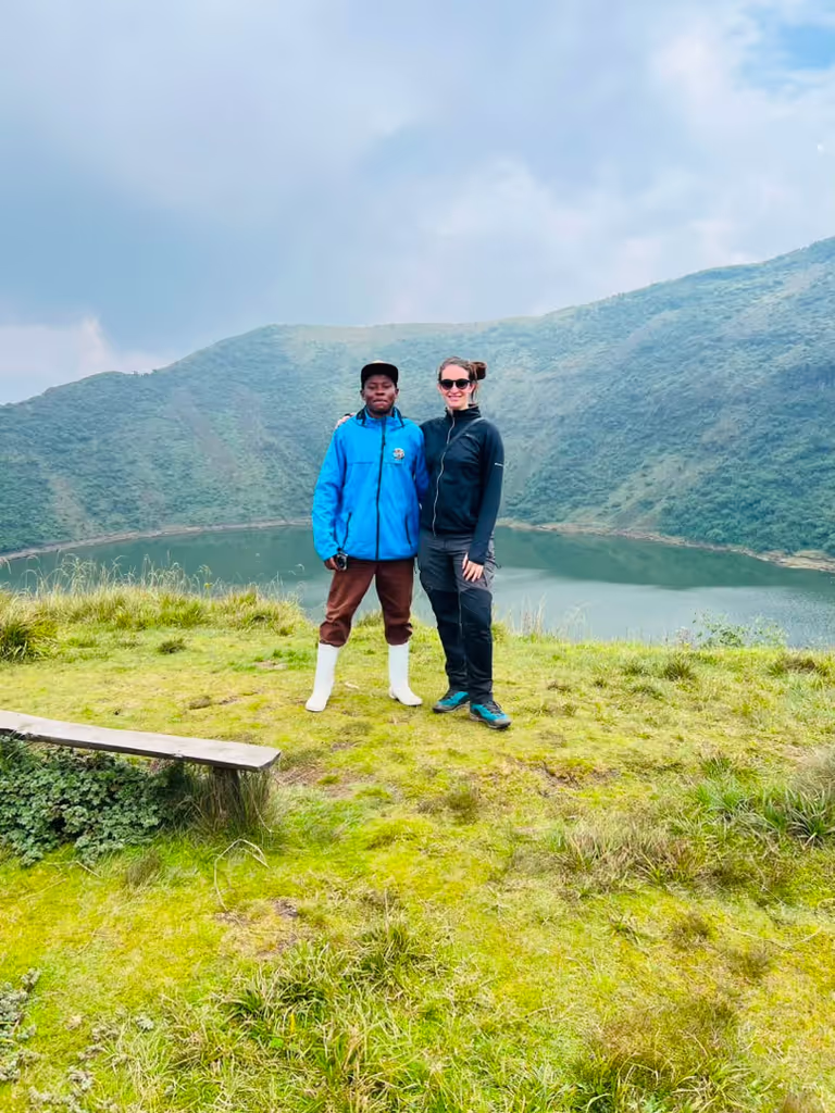 Ruhengeri Private Tour - Enjoying Bisoke crater lake on its top
