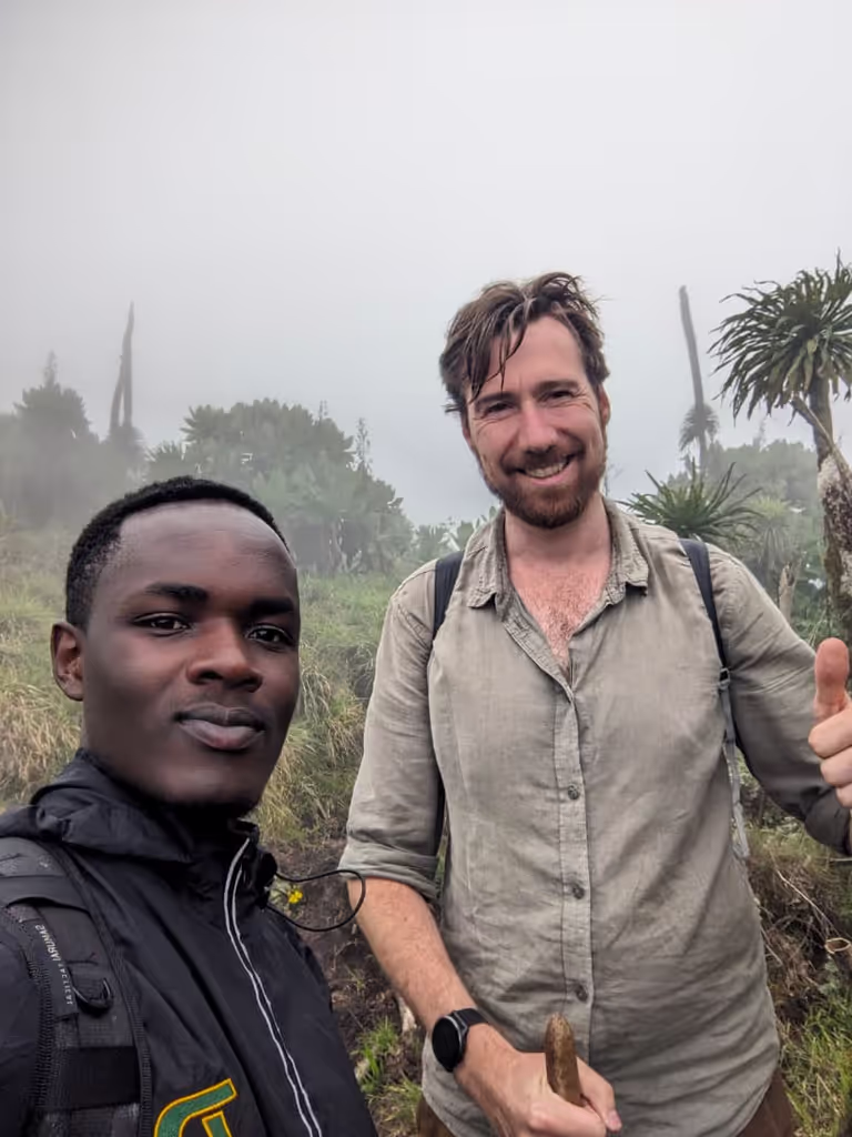 Ruhengeri Private Tour - With happy guest after gorilla trekking in Volcanoes National Park, Rwanda