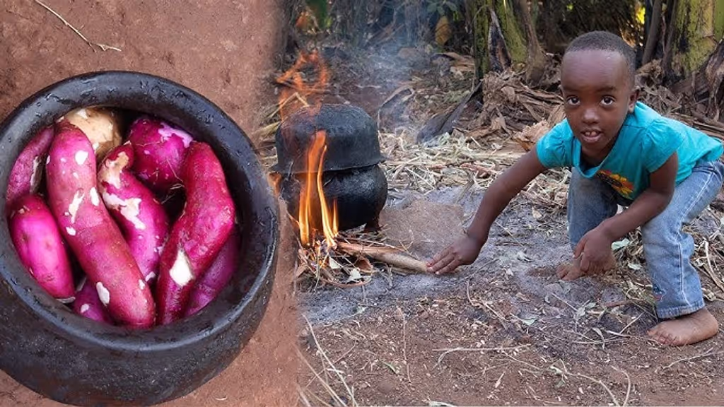 Ruhengeri Private Tour - Authentic Rwandan village experience - roasting sweet potatoes and cooking with local community