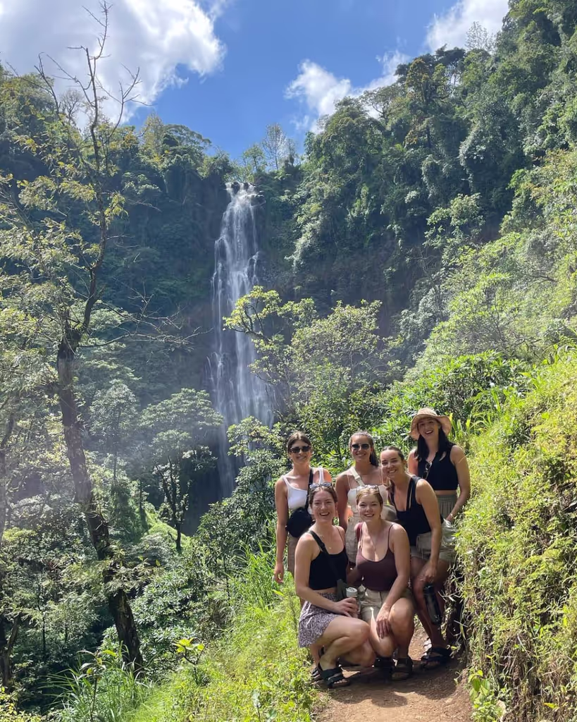 Kilimanjaro Private Tour - Materuni waterfalls on the background 