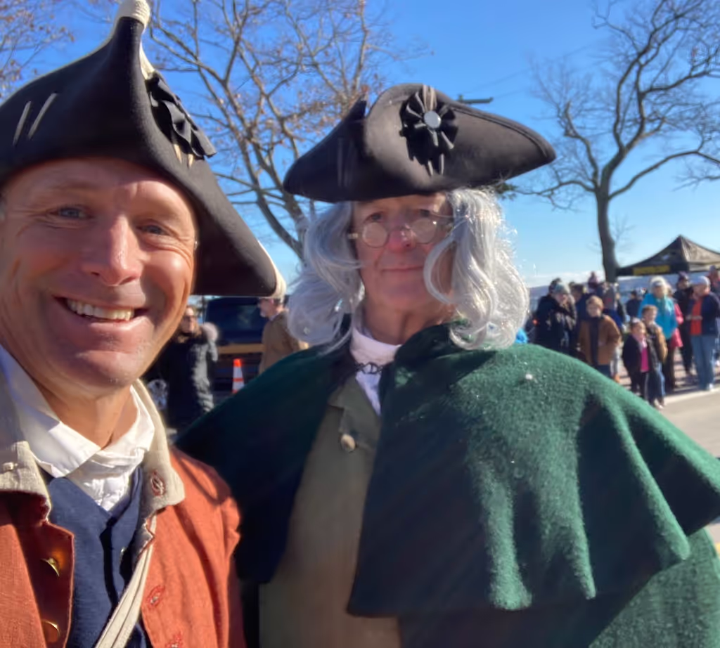 Boston Private Tour - Christian and his friend Ben Franklin