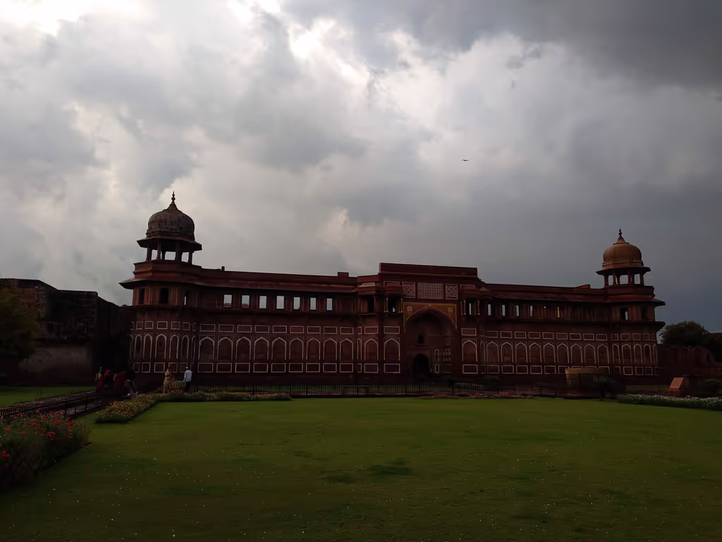 Agra Private Tour - Jahagir Mahal at Agra Fort after rain