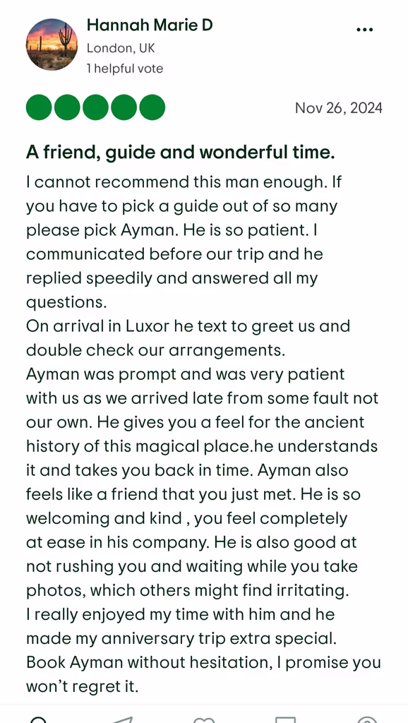 Luxor Private Tour - Review 