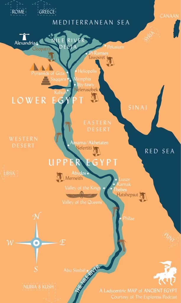 Luxor Private Tour - Map of Egypt 