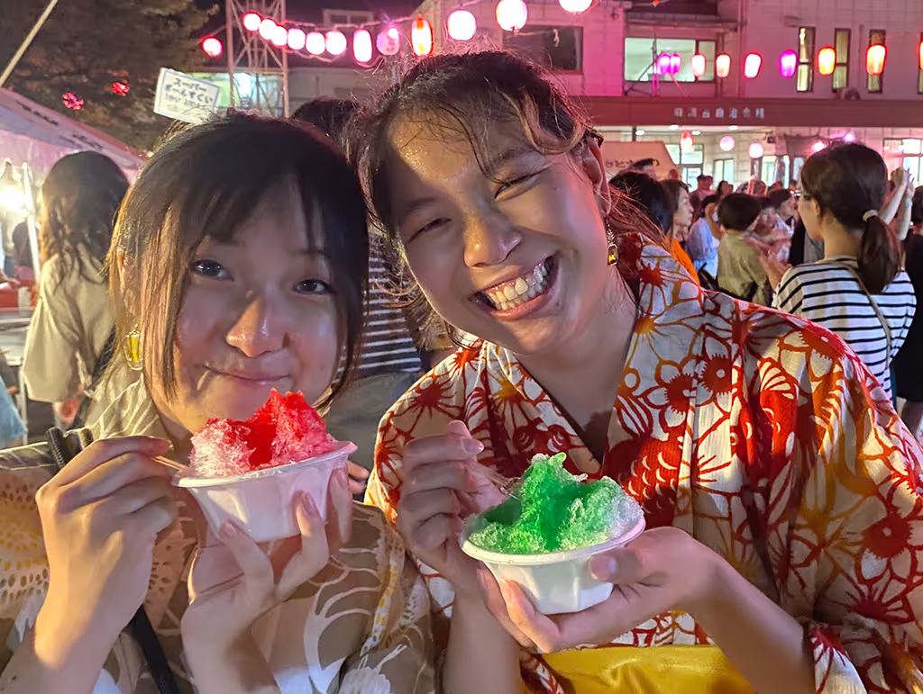 Yokohama Private Tour - Guests with Yukata, kimono for only summer time at the local festival , from the U.S. 