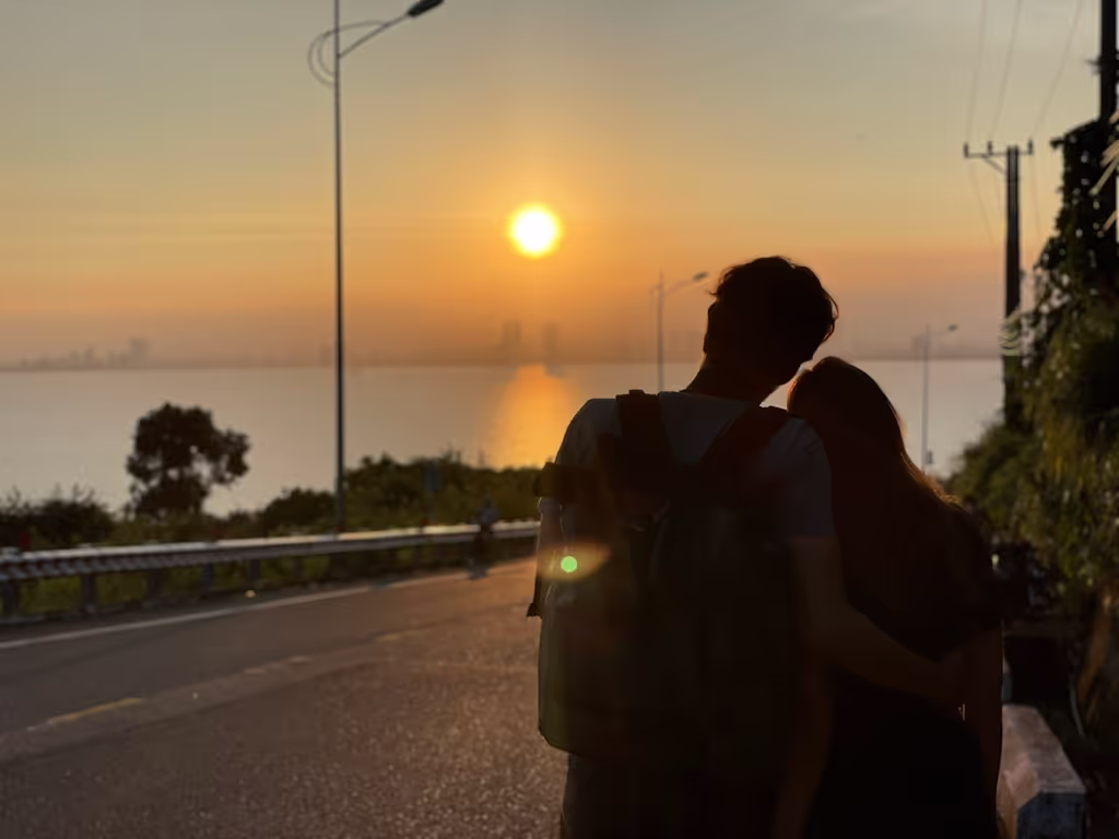 Da Nang Private Tour - Sunset view from Son Tra Mountain, Da Nang
