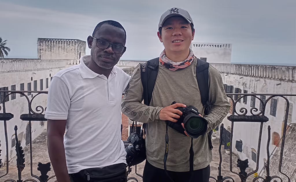 Greater Accra Private Tour - With a client at Elmina castle