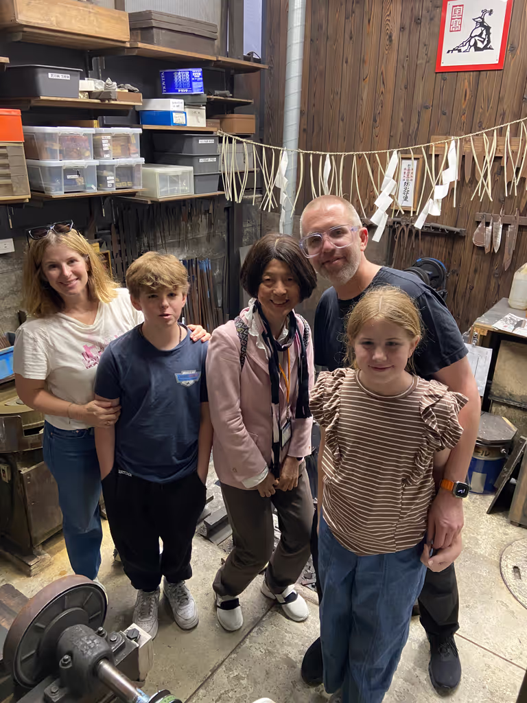 Shiga Private Tour -  Knife making at the Blacksmiths called” Kanetaka Hamono”