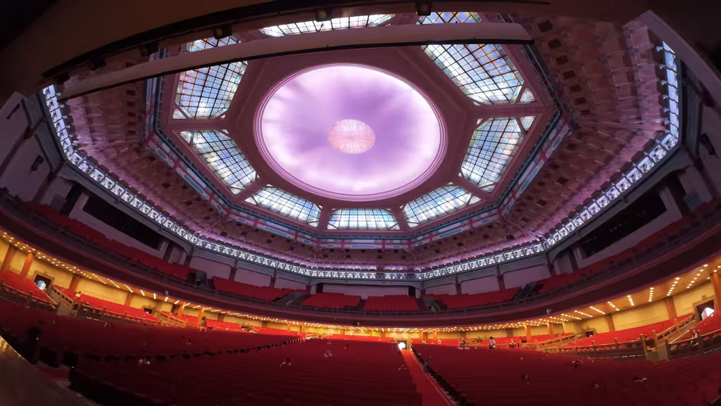 Guangzhou Private Tour - The grand octagonal interior of the Sun Yat-sen Memorial Hall — a masterpiece of early 20th-century architecture.