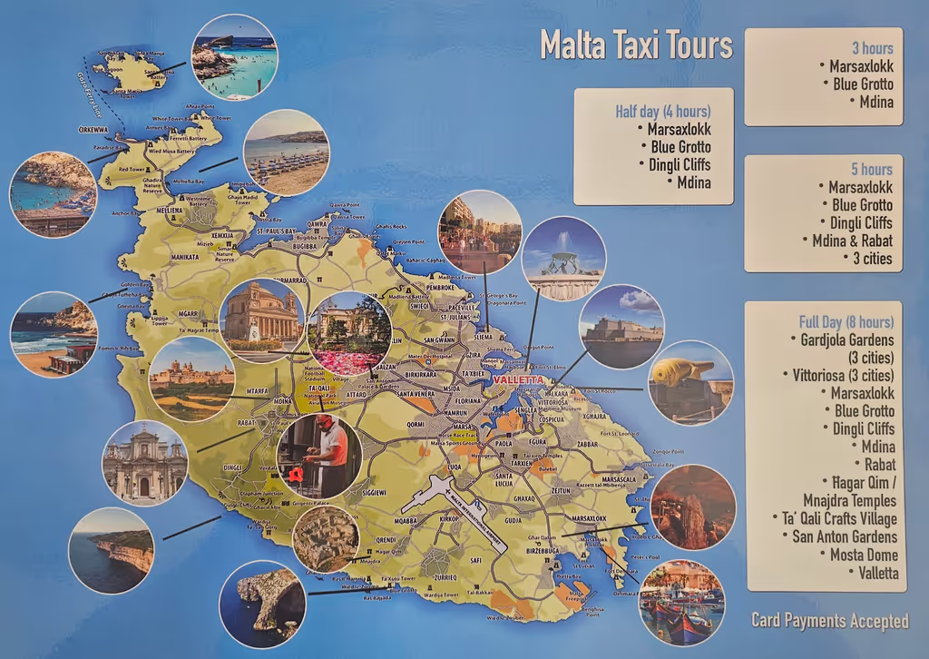 Malta Private Tour - Our map provides an easy and convenient way to discover the best locations to visit, helping you create a truly special and personalized tour.