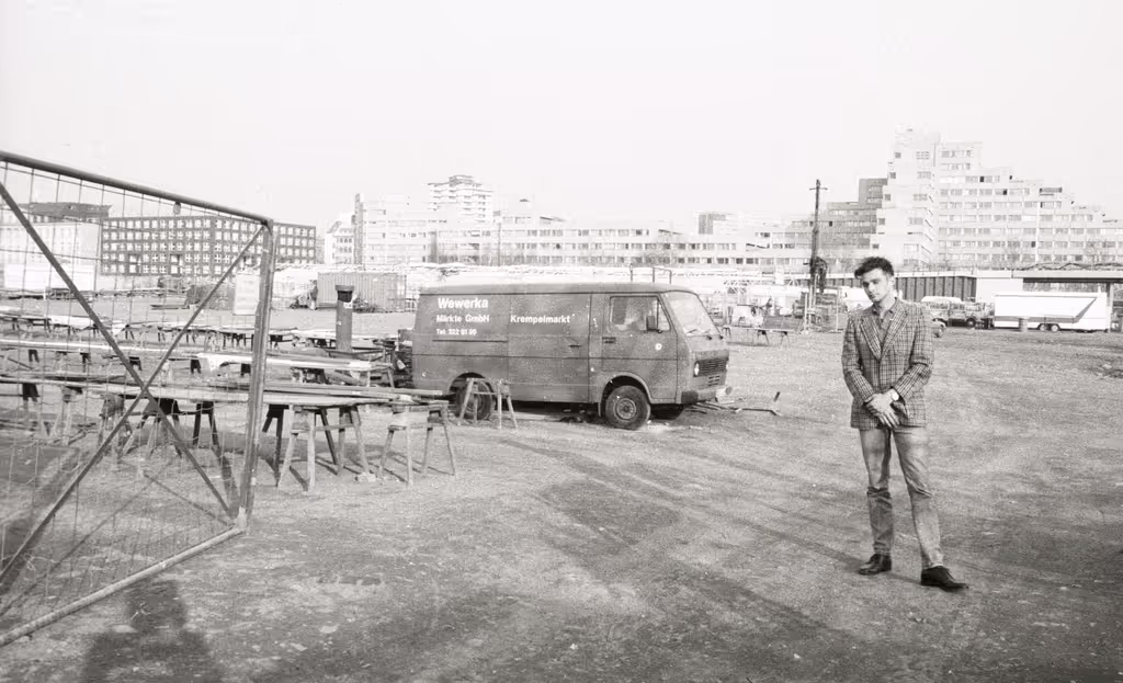 Berlin Private Tour - 1990 me at Potsdamer Platz