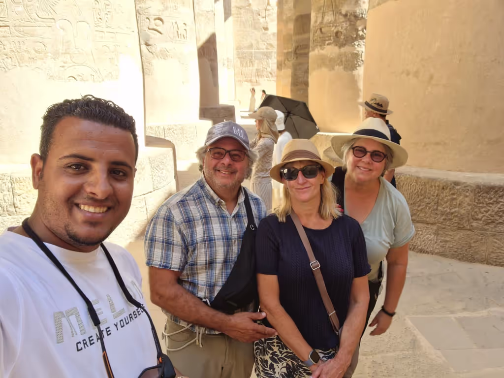 Luxor Private Tour - At The Karnak Temple with USA Clients 