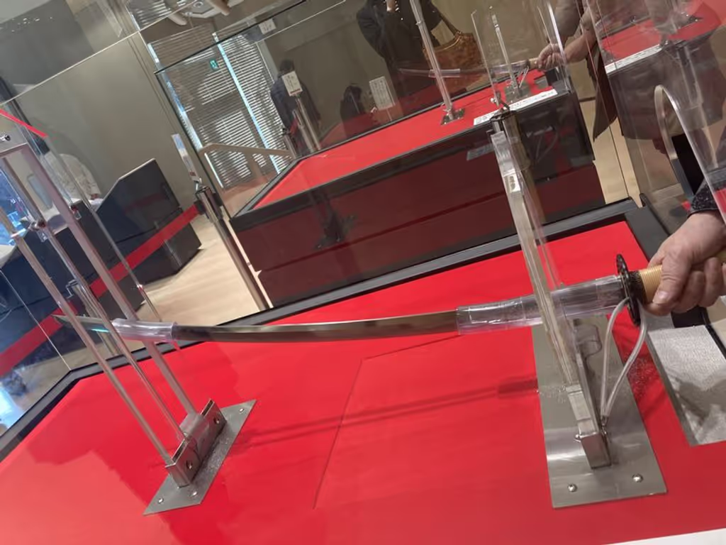 Aichi Private Tour - Real Japanese Katana sword is actually so heavy in Atsuta shrine (Aichi)