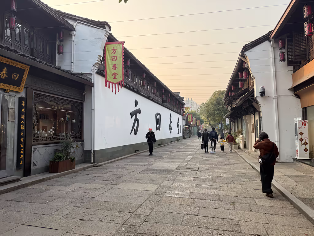 Hangzhou Private Tour - Street near Grand Canal
