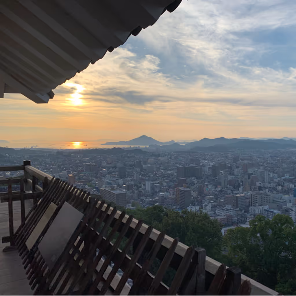 Ehime Private Tour - View from the castle 