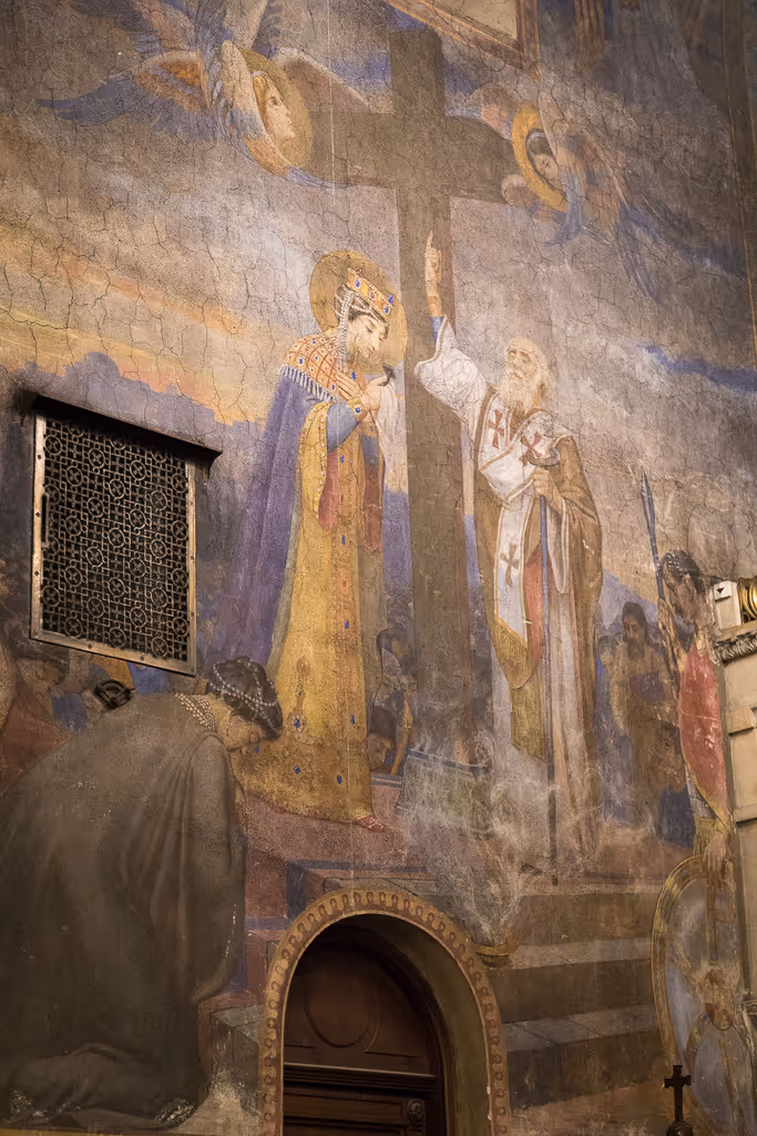 Sofia Private Tour - Fresco of St Helena finding the Holy Cross in St Alexander Nevsky Cathedral