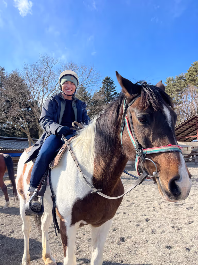 Nagano Private Tour - Horse riding for the first time for my customer