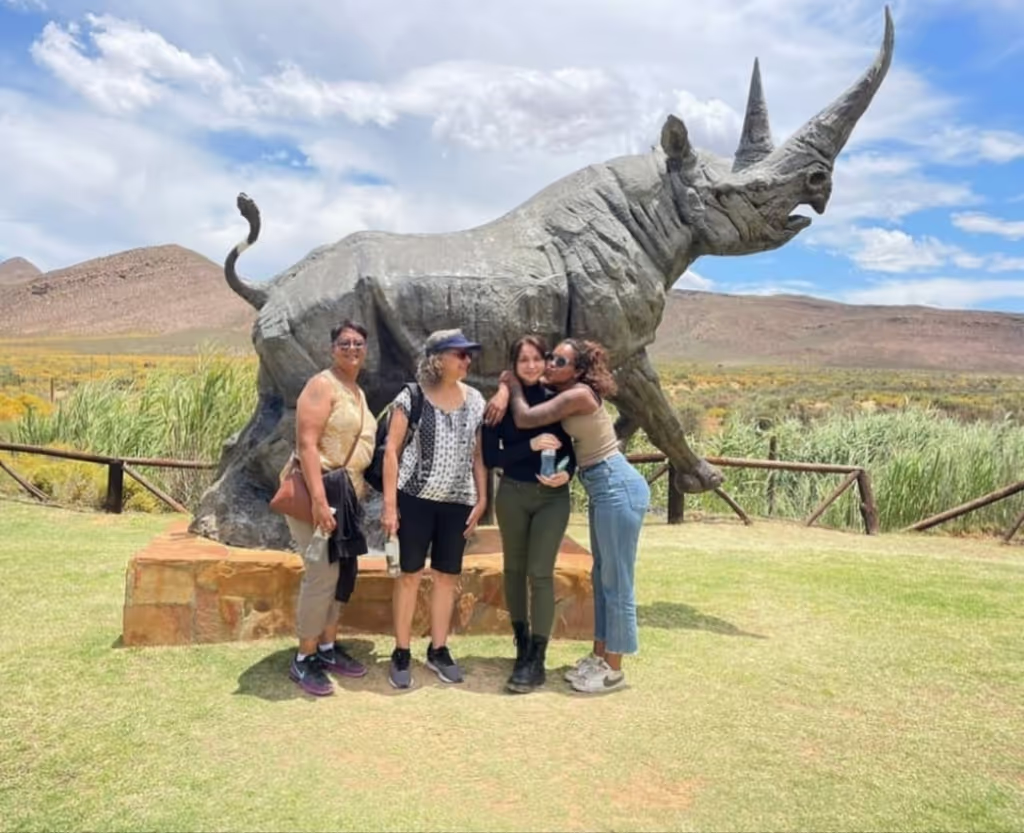 Cape Town Private Tour - Poising at the Black Rhino art piece