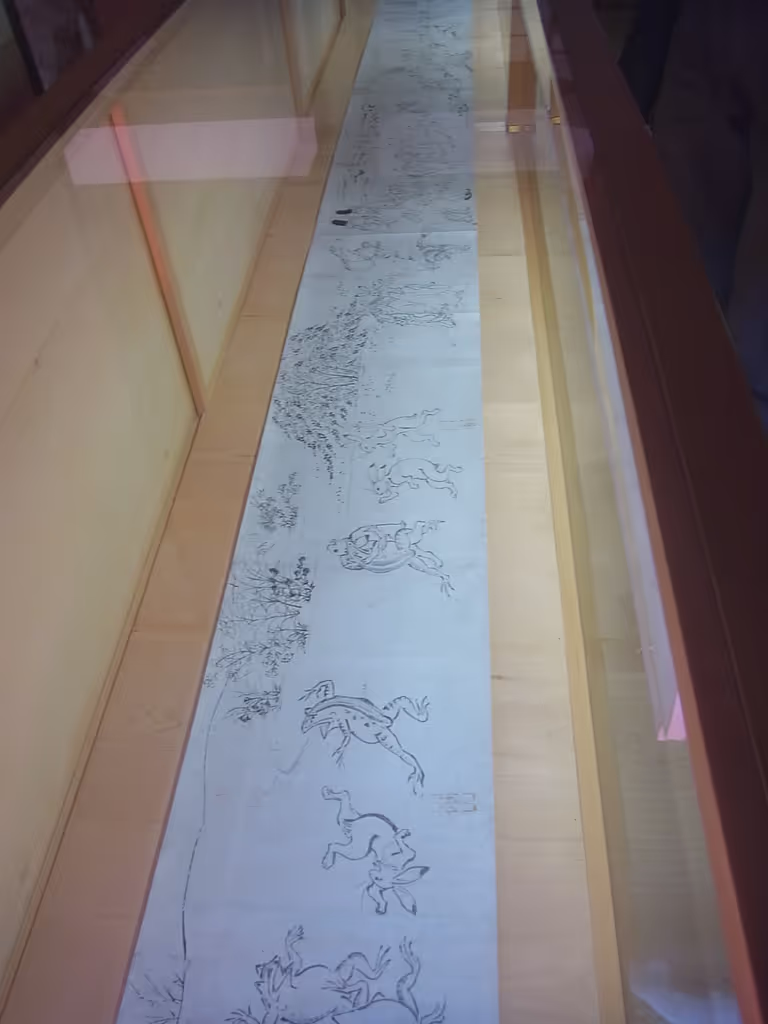 Kyoto Private Tour - The world oldest cartoon(Manga) called "Cho-jyu-giga" originally stored in the Kosan-ji Temple