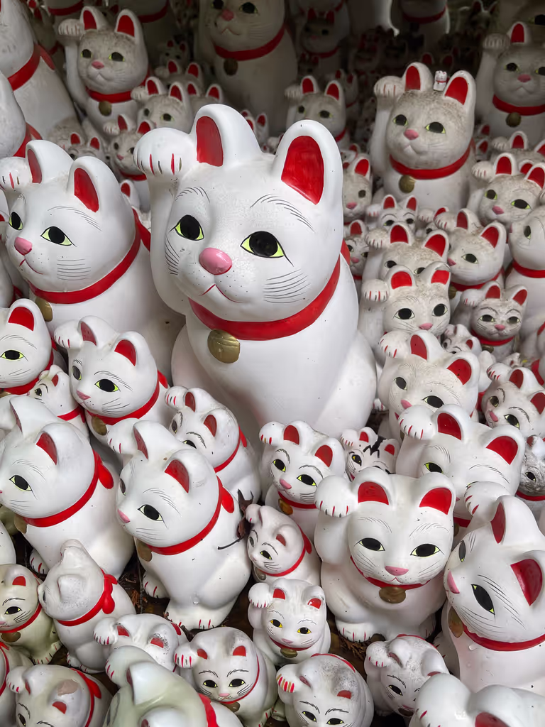 Tokyo Private Tour - Maneki-neko at Go-toku-ji temple