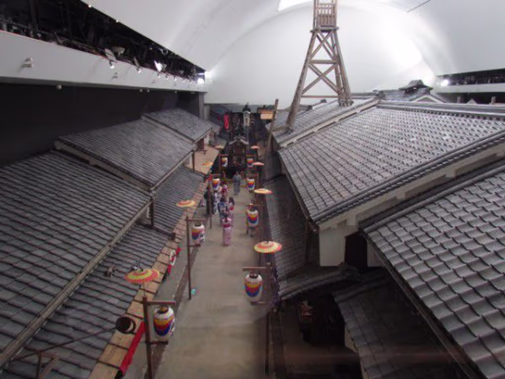 Osaka Private Tour - A street between long houses in Osaka Museum of Housing and Living