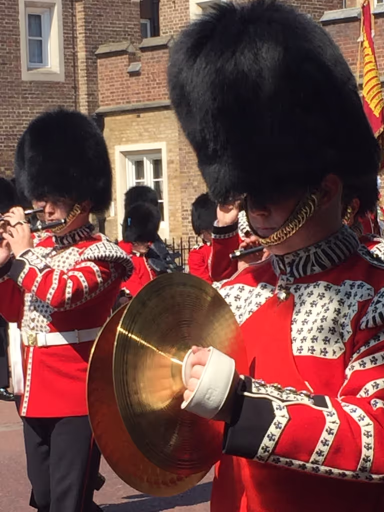 London Private Tour - Marching band accompanying the Guards.  Music and ceremony