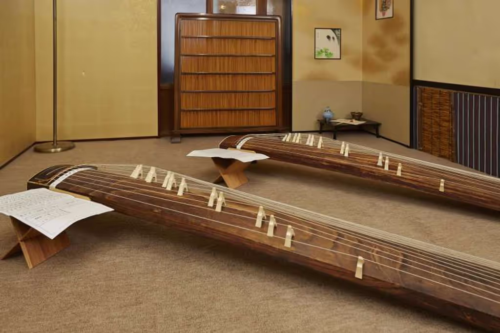 Kyoto Private Tour - Koto is a traditional Japanese music instrument.