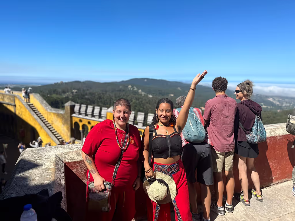 Lisbon Private Tour - Happy customers enjoying the breathtaking views