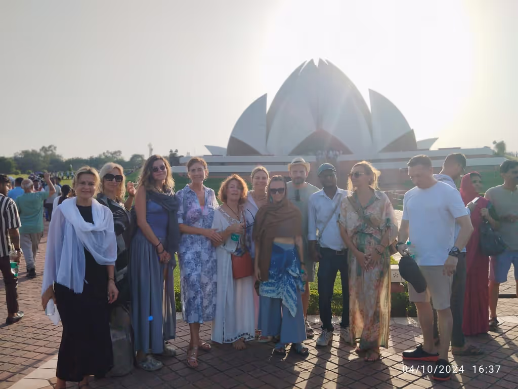 Delhi Private Tour - Our Group in Lotus Temple.