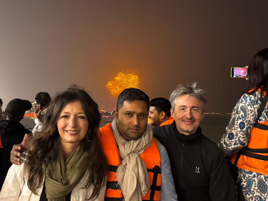 Delhi Private Tour - Me with the clients in Varanasi.