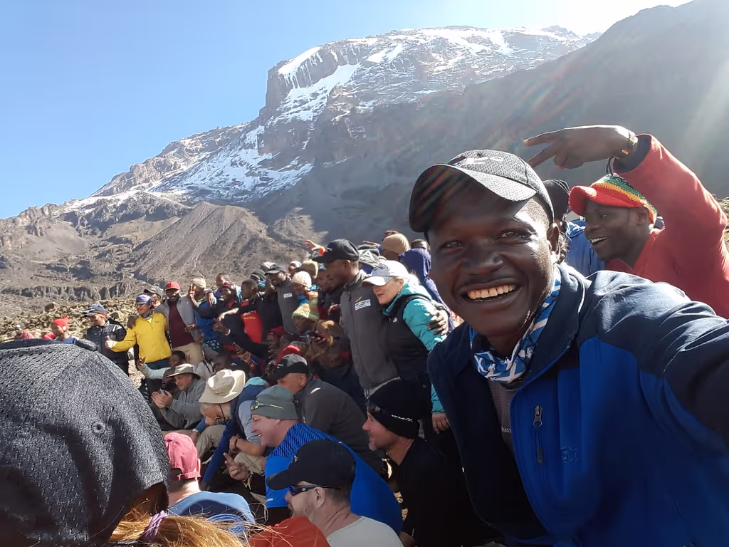 Kilimanjaro Private Tour - Group PhotoTogather At Baranco Camp Site
