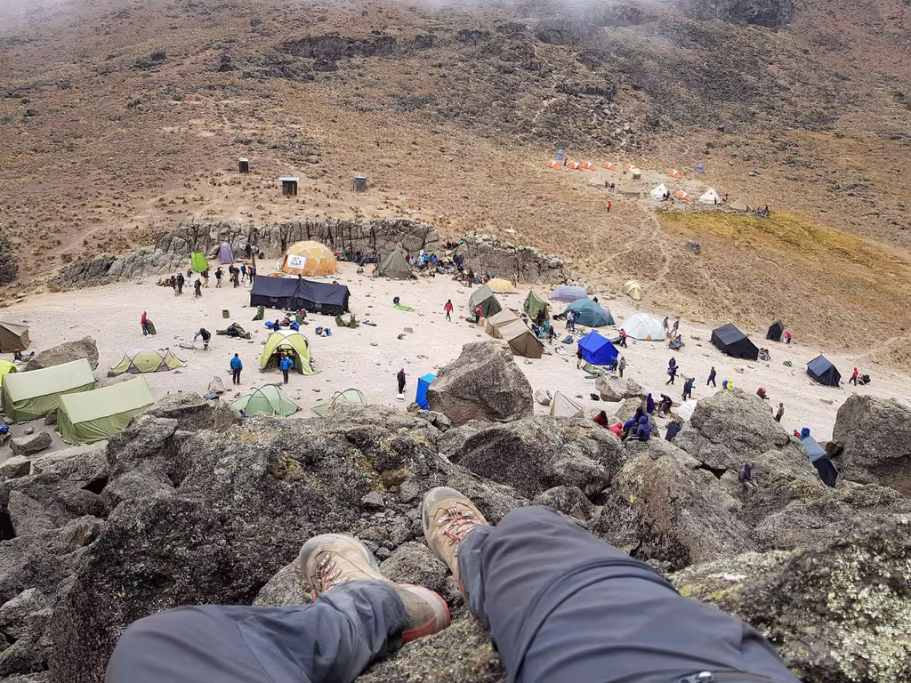 Kilimanjaro Private Tour - View of Karanga Camp Site
