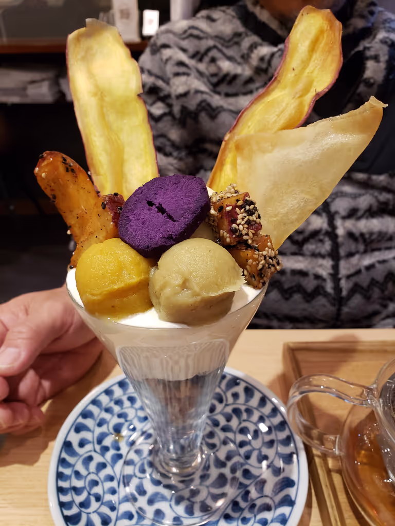 Saitama Private Tour - Sweet potato parfait, delicious!