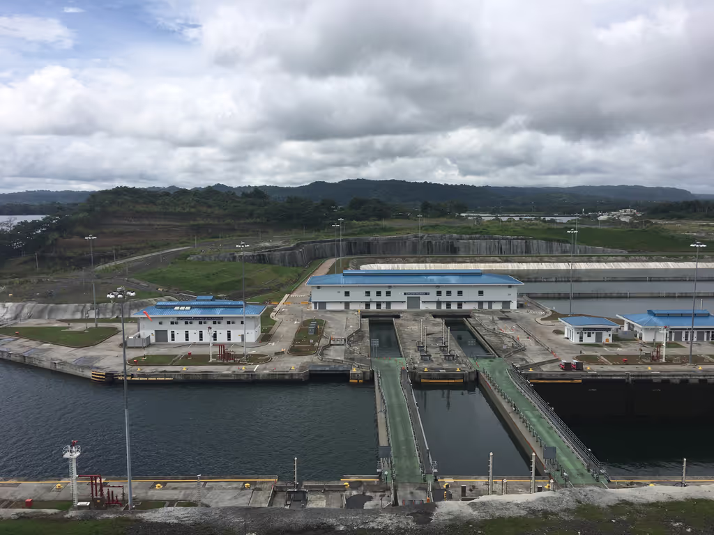 Panama City Private Tour - Twin gates at the Agua Clara Locks