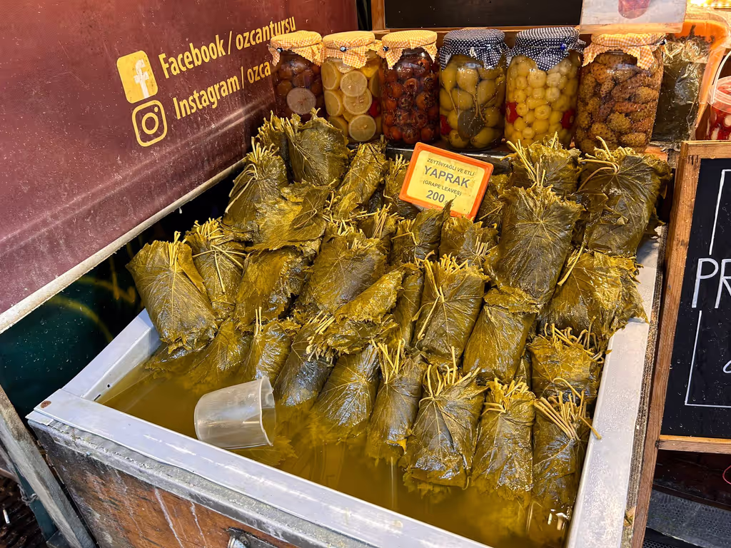Istanbul Private Tour - Stuffed vine leaves.