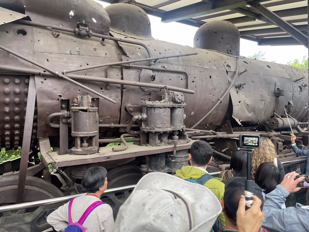 Seoul Private Tour - an old ruined locomotive