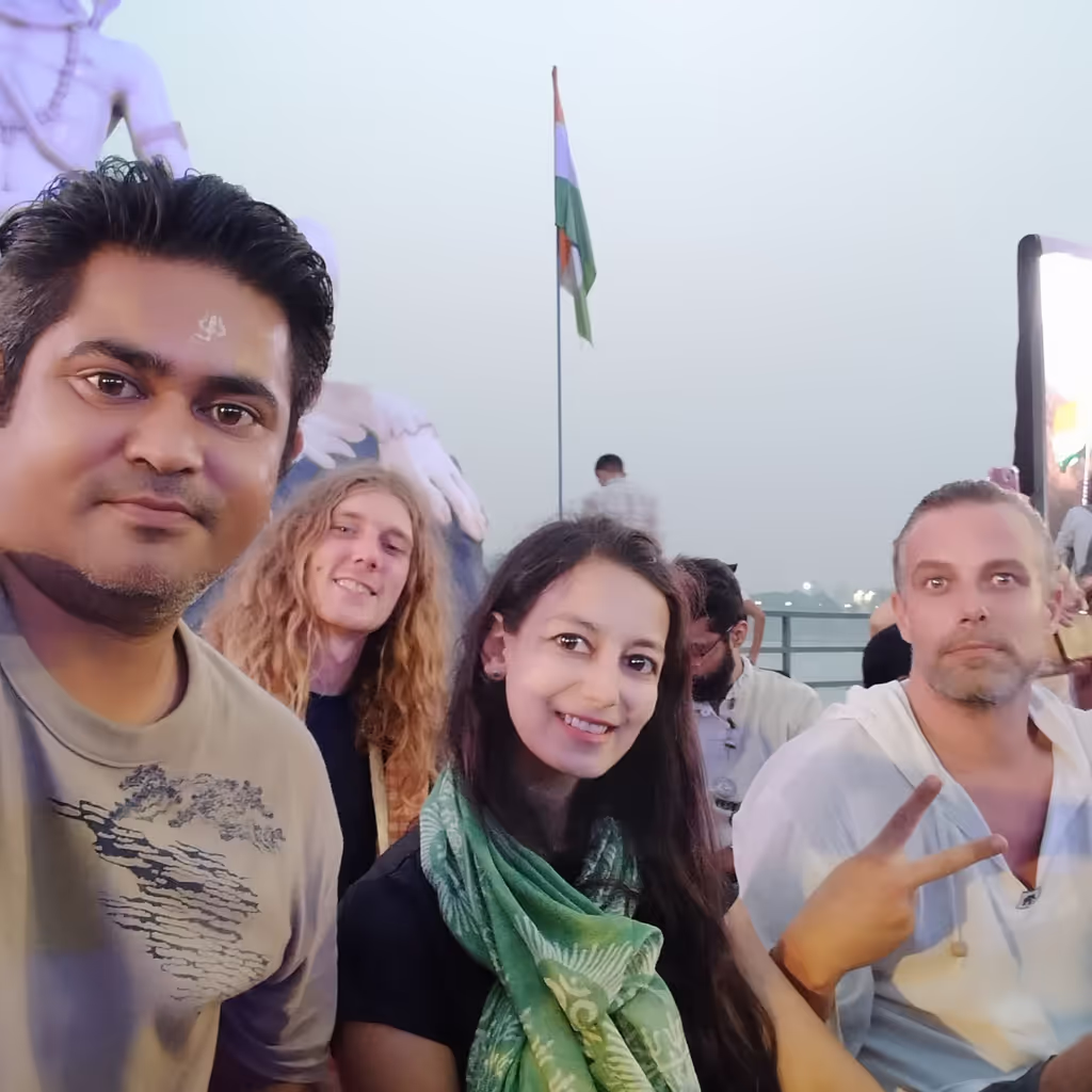 Rishikesh Private Tour - With Guests at Ganga aarti